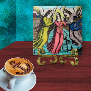 St. Philomena Being Rescued from Drowning Ceramic Tile