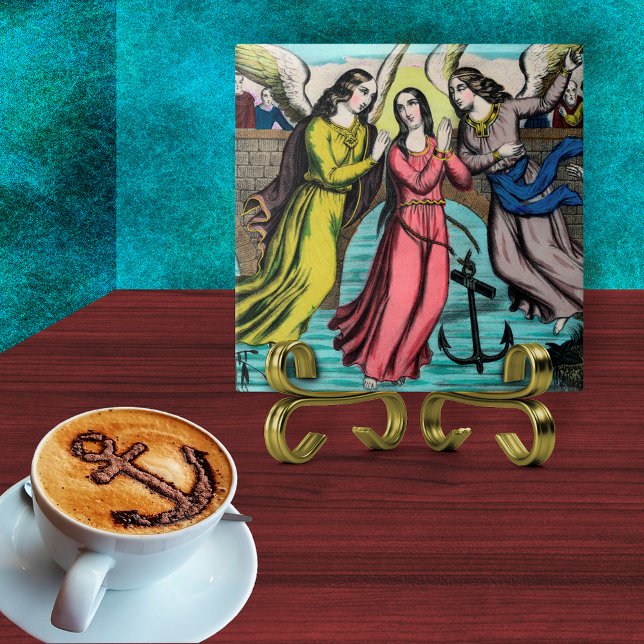 St. Philomena Being Rescued from Drowning Ceramic Tile (Creator Uploaded)
