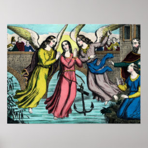 St. Philomena Being Rescued from Drowning Poster