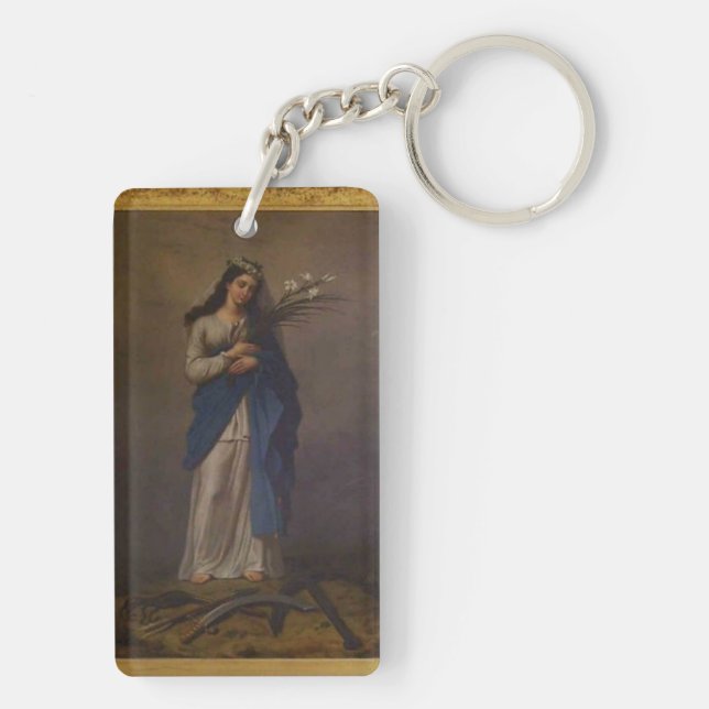 St Philomena Keychain (Back)