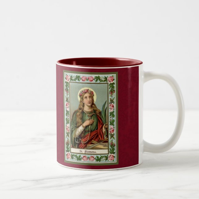 St. Philomena Virgin Martyr Prayer Two-Tone Coffee Mug (Right)