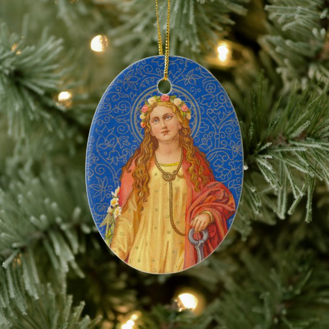 St. Philomena with Anchor (SNV 051) Ceramic Ornament (Tree)