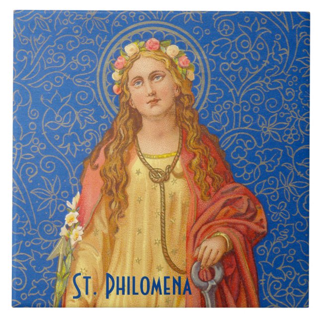 St. Philomena with Anchor (SNV 051) Ceramic Tile (Front)