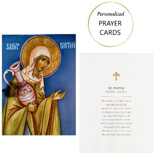 St. Photini Orthodox Christian Prayer Card