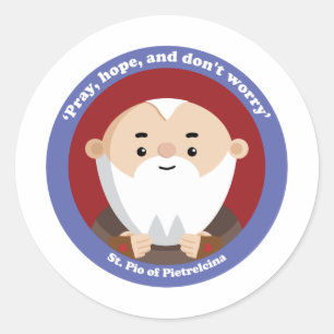 St Pio of Pietrelcina Classic Round Sticker