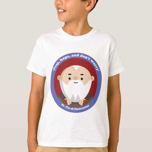 St Pio of Pietrelcina T-Shirt (Front)