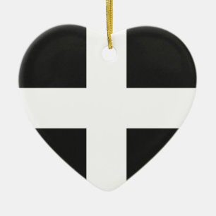 St Piran's Flag Cornwall Kernow Ceramic Ornament