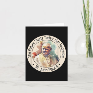 St Pope John Paul Ii Famous Catholic Saints Religi Card