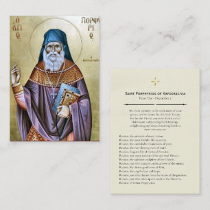 St. Porphyrios of Kafsokalivia Prayer Card 
