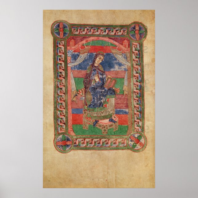 St. Radegund on a throne Poster (Front)