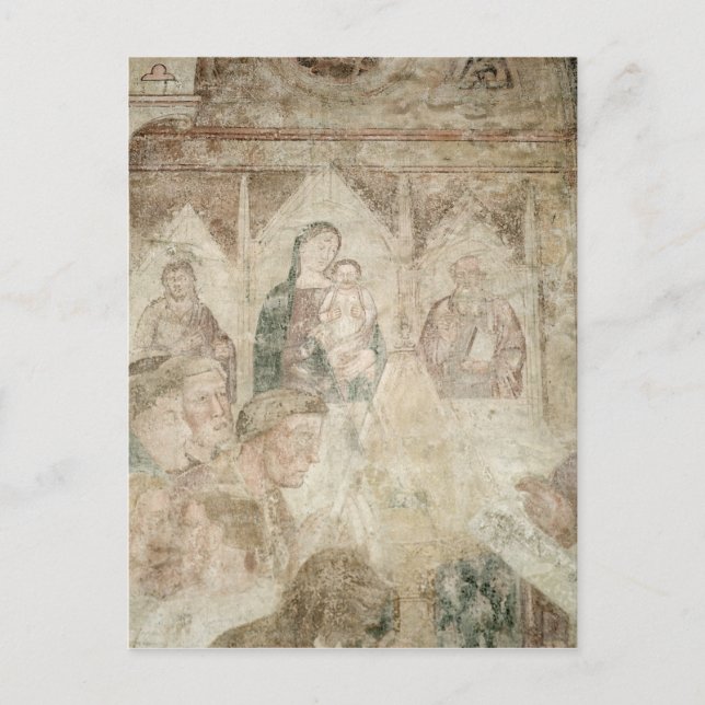St. Ranieri Praying in the Temple Postcard (Front)