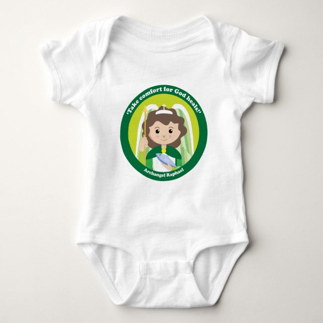 St. Raphael the Archangel Baby Bodysuit (Front)