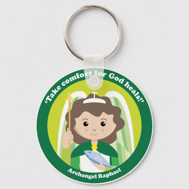 St. Raphael the Archangel Key Ring (Front)