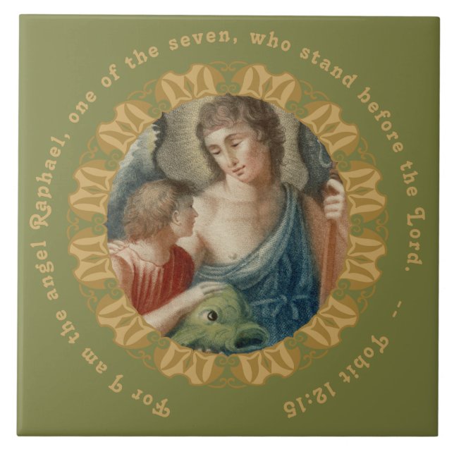 St. Raphael the Archangel (M 012) Ceramic Tile (Front)
