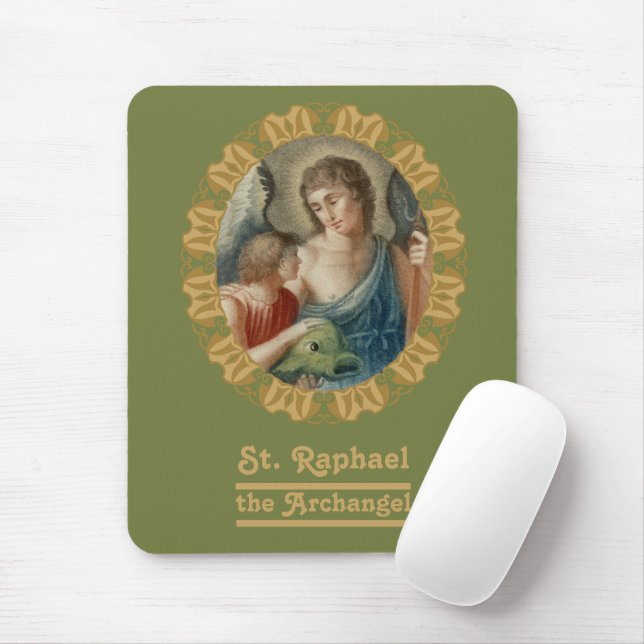 St. Raphael the Archangel (M 012) Mouse Pad (With Mouse)