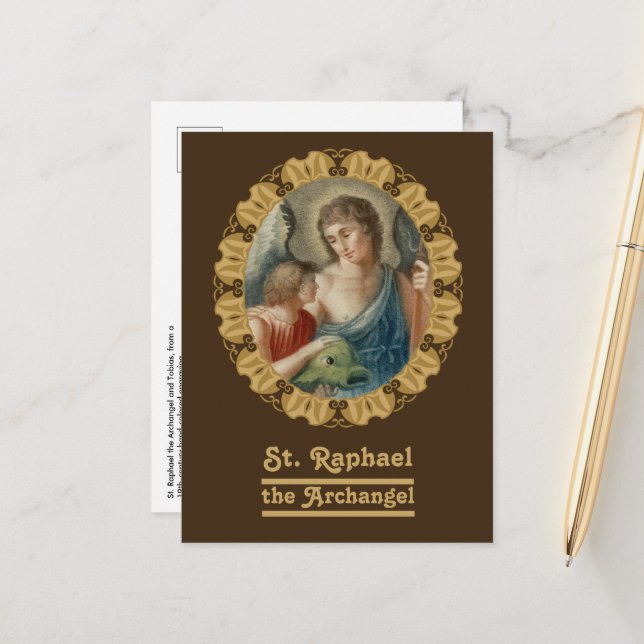 St. Raphael the Archangel (M 012) Postcard (Front/Back In Situ)