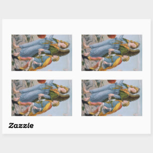 St. Raphael the Archangel & Tobias (detail; M 017) Rectangular Sticker