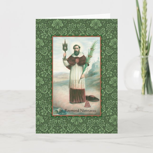 St. Raymond Nonnatus Greeting Card w/prayer (Front)