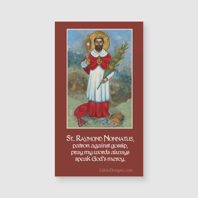 St. Raymond Nonnatus Prayer Magnet (Front)