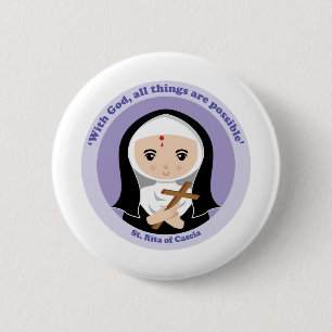 St. Rita of Cascia 6 Cm Round Badge