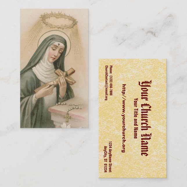 St. Rita of Cascia (M 015) Business Card (Front/Back)