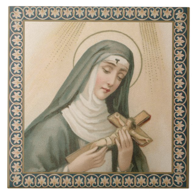 St. Rita of Cascia (M 015) Ceramic Tile (Front)
