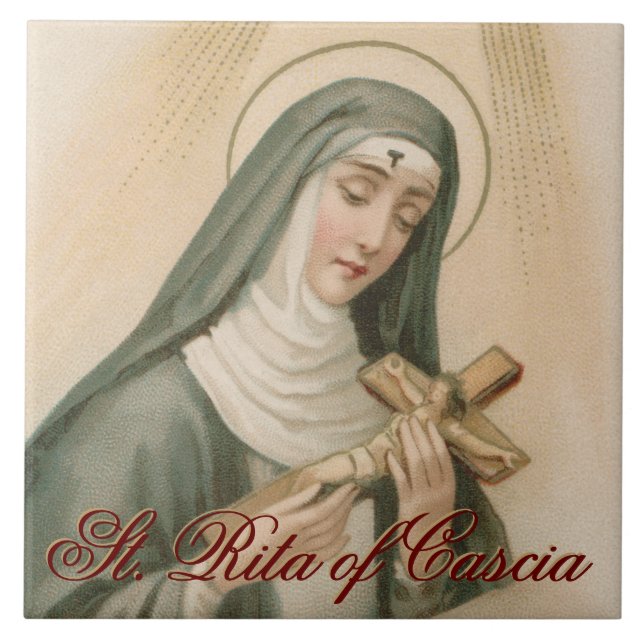 St. Rita of Cascia (M 015) Ceramic Tile (Front)