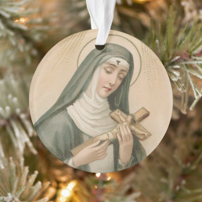 St. Rita of Cascia (M 015) Circular Acrylic Ornament (Tree)