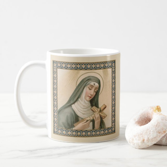 St. Rita of Cascia (M 015) Coffee Mug (With Donut)