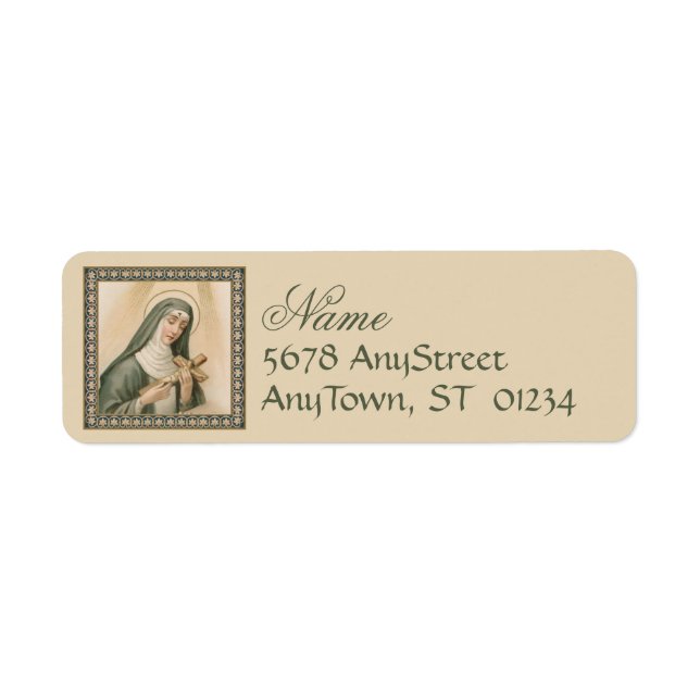 St. Rita of Cascia (M 015) Return Address Label (Front)