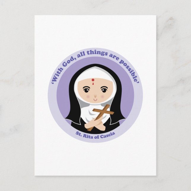 St. Rita of Cascia Postcard (Front)