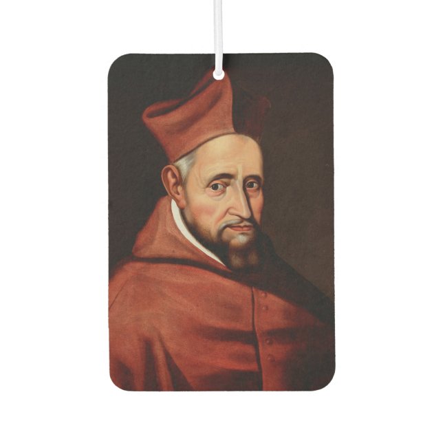 St. Robert Bellarmine Roman Library Art Car Air Freshener (Front)