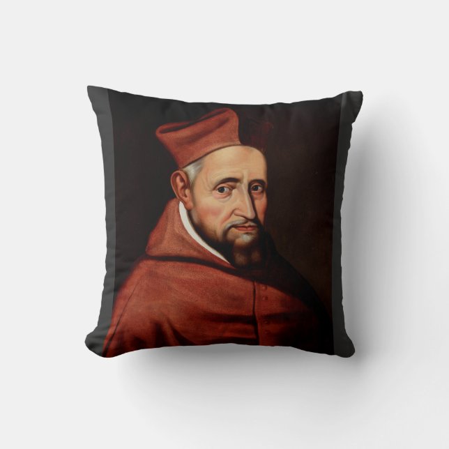 St. Robert Bellarmine Roman Library Art Cushion (Front)