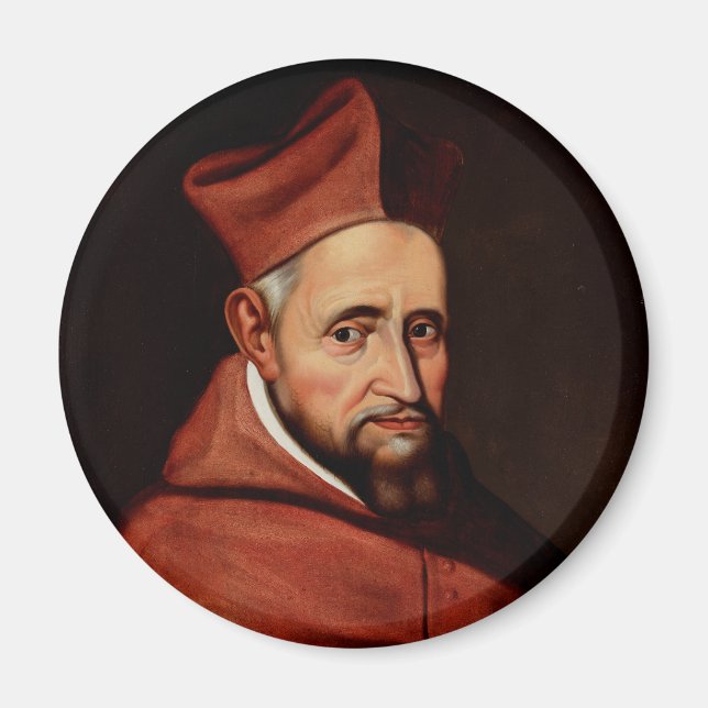 St. Robert Bellarmine Roman Library Art Magnet (Front)