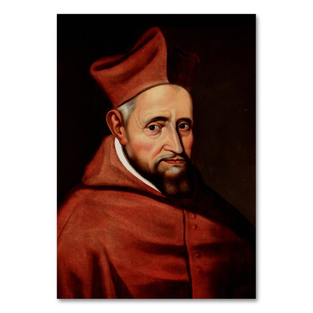 St. Robert Bellarmine Roman Library Art Table Number (Front)
