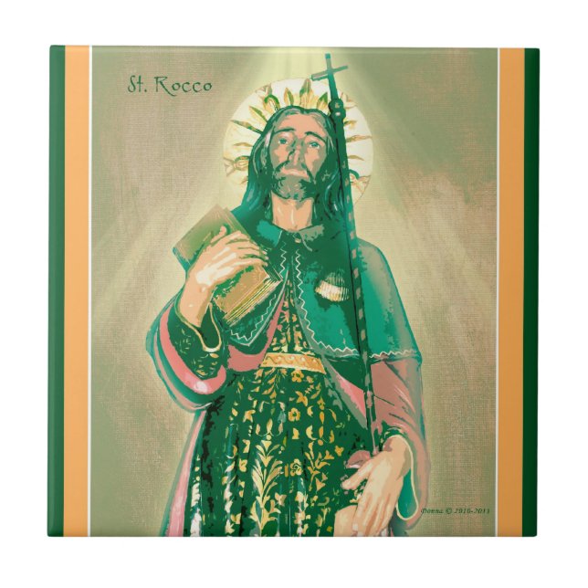 St. Rocco - San Rocco - St. Roch Ceramic Tile (Front)