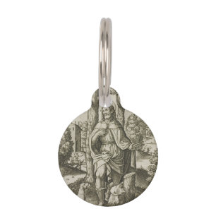 St. Roch Patron Saint of Dogs Personalised Pet Tag