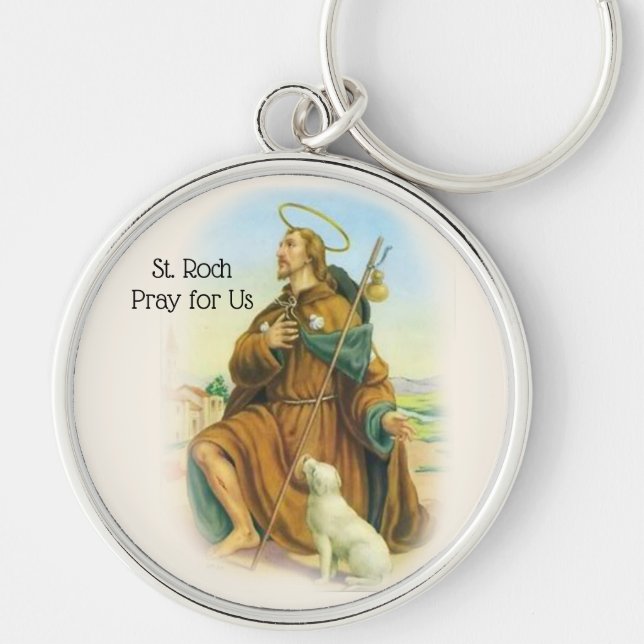 St. Roch Rocco Italian Patron Saint of Dogs Key Ring (Front)