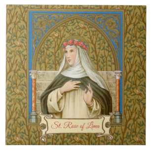 St. Rose of Lima (BK 020) Ceramic Tile