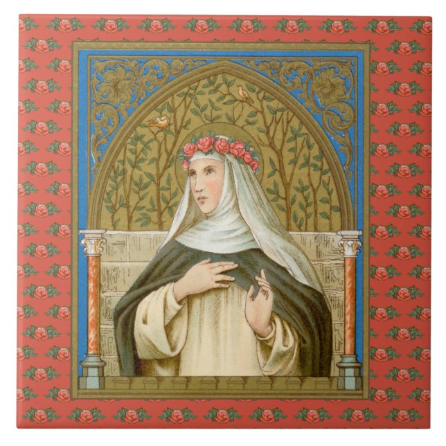 St. Rose of Lima (BK 020) Ceramic Tile (Front)