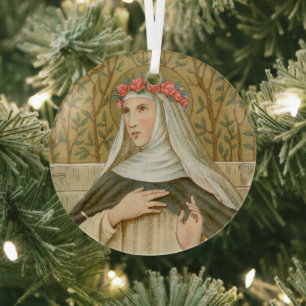 St. Rose of Lima (BK 020) Glass Tree Decoration