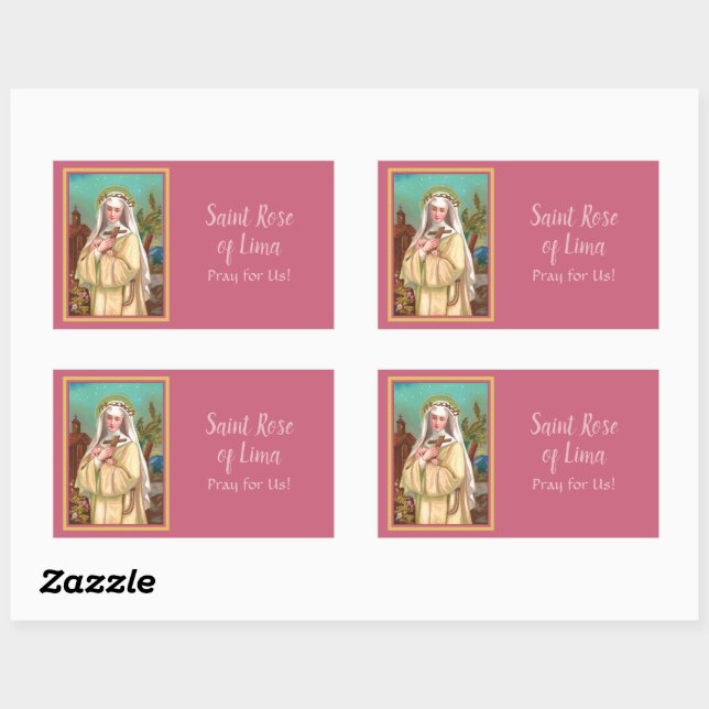 St. Rose of Lima by Night (M 024) Rectangular Sticker (Sheet)