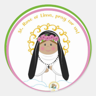 St. Rose of Lima Classic Round Sticker