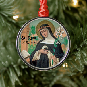 St. Rose of Lima (Detail; K 48) Metal Ornament