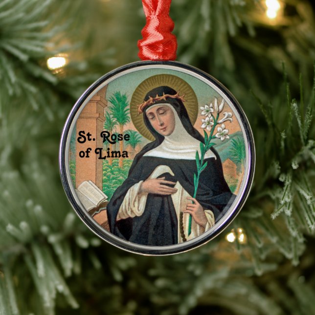 St. Rose of Lima (Detail; K 48) Metal Ornament (Tree)