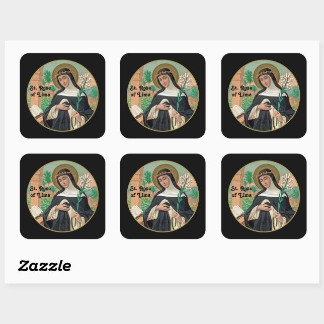 St. Rose of Lima (Detail; K 48) Square Sticker (Sheet)