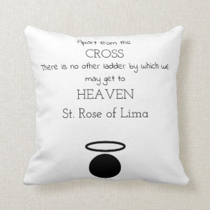 St. Rose of Lima Throw Pillow