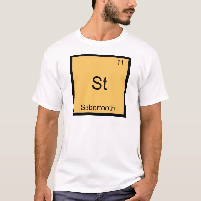 St - Sabertooth Funny Chemistry Element Symbol Tee (Front)