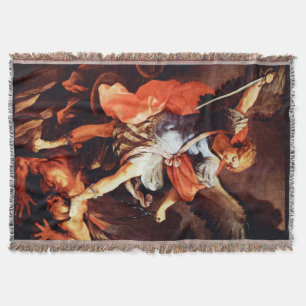 St Saint Michael Archangel Angel Throw Blanket