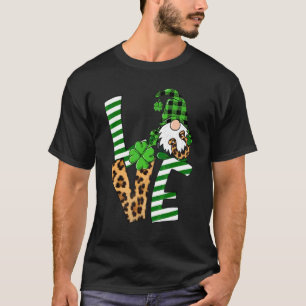 St Saint Patrick's Day  Love Shamrock Gnomies Luck T-Shirt